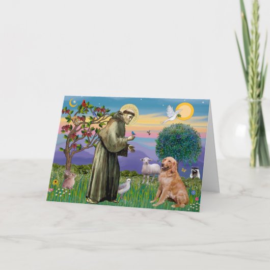 Sint Franciscus - Golden Retriever (#1) Kaart (Voorkant)
