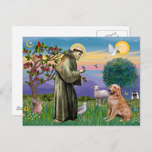 Sint Franciscus - Gouden Retriever (#1) Briefkaart (Voorkant / Achterkant)