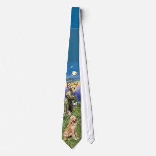 Sint Franciscus / Gouden Retriever stropdas
