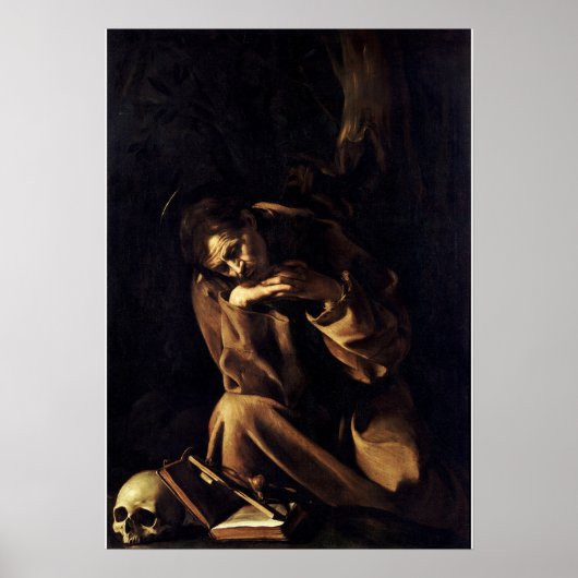 Sint Franciscus in meditatie Poster (Voorkant)