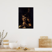 Sint Franciscus in meditatie Poster (Keuken)