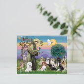 Sint Franciscus met 10 honden Briefkaart (Staand voorkant)