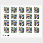Sint Franciscus met 10 honden Vierkante Sticker (Vel)
