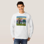 Sint Franciscus met dieren - aanpasbaar T-shirt (Voorkant volledig)