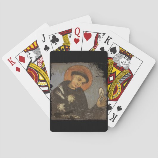 Sint-Franciscus met witte lelies Speelkaarten (Achterkant)