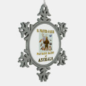 SINT FRANCISCUS TIN SNEEUWVLOK ORNAMENT (Links)