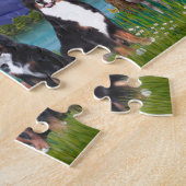 Sint Franciscus - Twee Berner Sennenhonden Legpuzzel (Zijkant)