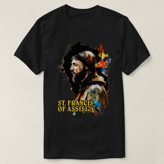 Sint Franciscus van Assisi 1 T-shirt (Design voorkant)