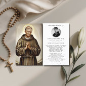 Sint Franciscus van Assisi Begrafenis Sympathie Ge Visitekaartje