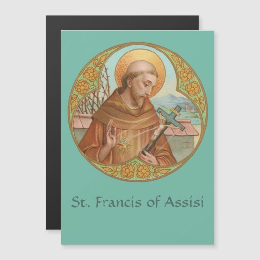Sint Franciscus van Assisi (BK02) Magnetisch Wensk (Voorkant / Achterkant)
