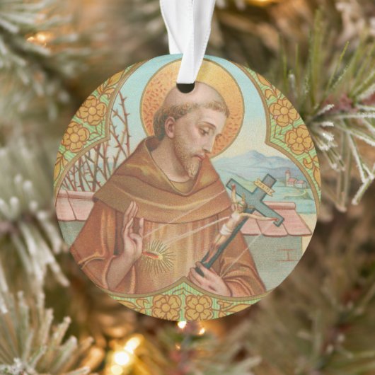 Sint Franciscus van Assisi (BK 002) Acryl Ornament (Boom)