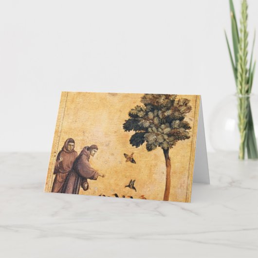 Sint-Franciscus van Assisi die de vogels voorstelt Kaart (Voorkant)