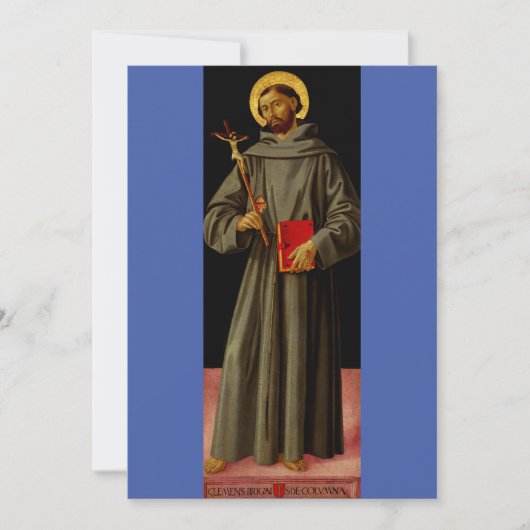 Sint Franciscus van Assisi door Antoniazzo Romano Bedankkaart (Voorkant)