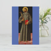 Sint Franciscus van Assisi door Antoniazzo Romano Bedankkaart (Staand voorkant)