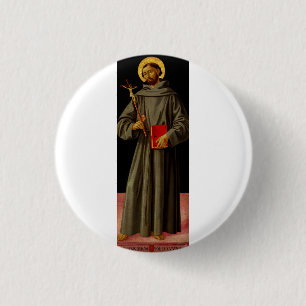 Sint Franciscus van Assisi door Antoniazzo Romano Ronde Button 3,2 Cm