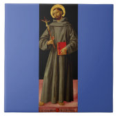 Sint Franciscus van Assisi door Antoniazzo Romano Tegeltje (Voorkant)