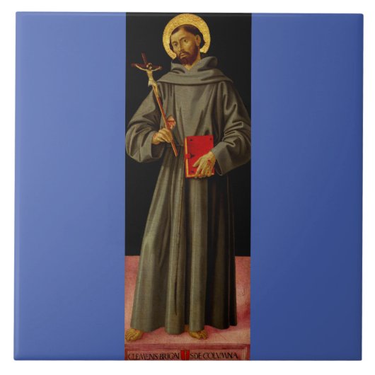 Sint Franciscus van Assisi door Antoniazzo Romano Tegeltje (Voorkant)