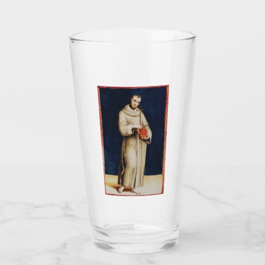 Sint Franciscus van Assisi door Rafaël Renaissance Glas (Voorkant)