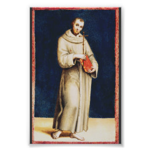 Sint Franciscus van Assisi door Raphael Renaissanc Foto Afdruk