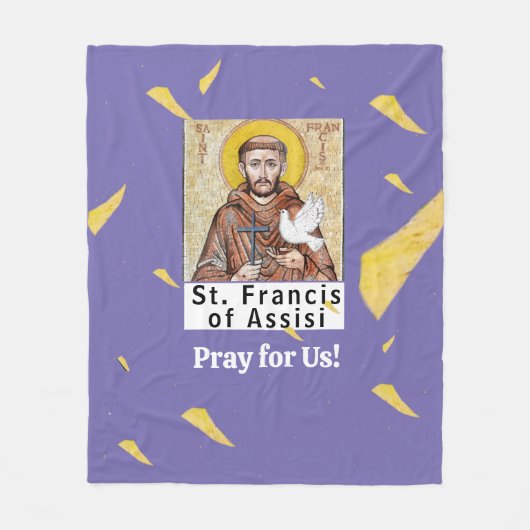 Sint-Franciscus van Assisi Fleece Deken (Voorkant)