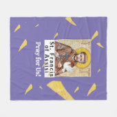 Sint-Franciscus van Assisi Fleece Deken (Voorkant (Horizontaal))