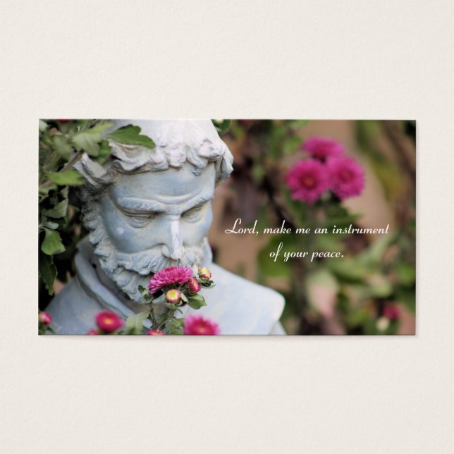 Sint Franciscus van Assisi Gebed Kaarten Visitekaartjes (Voorkant)