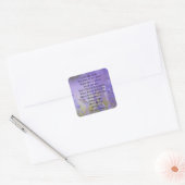 Sint Franciscus van Assisi Gebed Lavendel Bloemen Vierkante Sticker (Envelop)