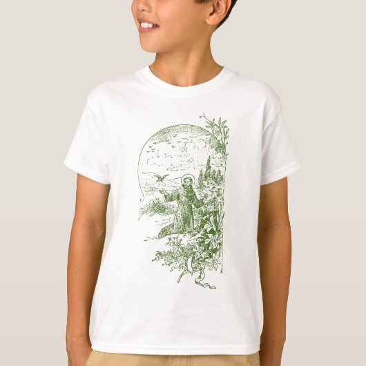 Sint Franciscus van Assisi  Heiligen Katholieke Ec T-shirt (Voorkant)