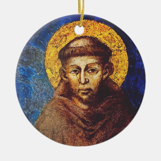 Sint Franciscus van Assisi Het zonnelied der schep Keramisch Ornament (Voorkant)