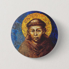 Sint Franciscus van Assisi Het zonnelied der schep Ronde Button 5,7 Cm