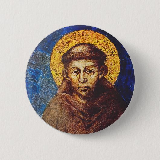 Sint Franciscus van Assisi Het zonnelied der schep Ronde Button 5,7 Cm (Voorkant)
