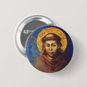 Sint Franciscus van Assisi Het zonnelied der schep Ronde Button 5,7 Cm (Voorkant /achterkant)