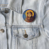 Sint Franciscus van Assisi Het zonnelied der schep Ronde Button 5,7 Cm (In situ)