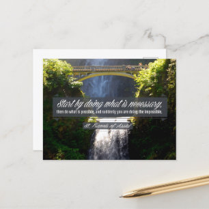 Sint Franciscus van Assisi Inspirerend citaat "Doi Briefkaart