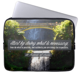 Sint Franciscus van Assisi Inspirerend citaat "Doi Laptop Sleeve