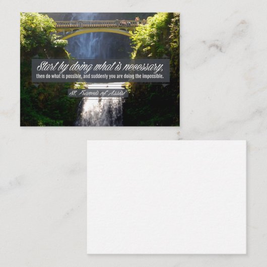 Sint Franciscus van Assisi Inspirerend citaat "Doi Notitiekaartje (Voorkant / Achterkant)