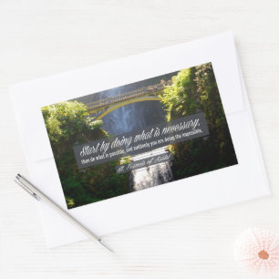 Sint Franciscus van Assisi Inspirerend citaat "Doi Rechthoekige Sticker