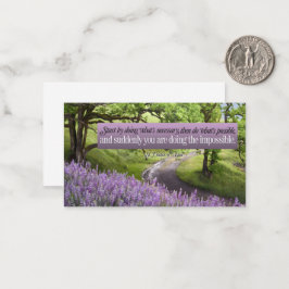 Sint Franciscus van Assisi Inspirerend Quote mogel Notitiekaartje