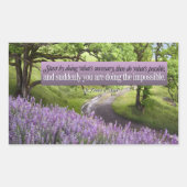 Sint Franciscus van Assisi Inspirerend Quote mogel Rechthoekige Sticker (Voorkant)