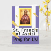 Sint Franciscus van Assisi Kaart (Gele Bloem)