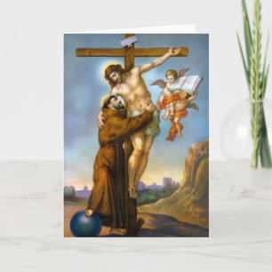 Sint Franciscus van Assisi Kruist Jezus Wereld Eng Kaart