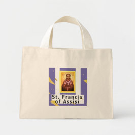 Sint Franciscus van Assisi Mini Canvas tas