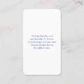 Sint Franciscus van Assisi Olieverfschilderij Memo Visitekaartje (Achterkant)