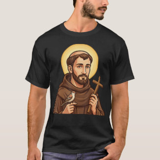 Sint Franciscus Van Assisi Patroon Vogels Dieren T-shirt
