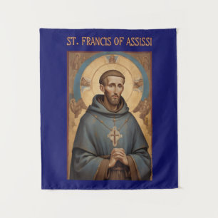 Sint Franciscus van Assisi Rooms-Katholiek Tapijt Wandkleed