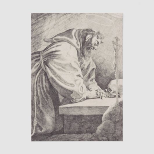 Sint Franciscus van Assisi stichter van de Francis Tissuepapier (Voorkant)