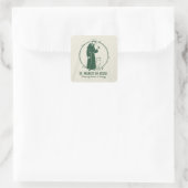 Sint-Franciscus van Assisi Vierkante Sticker (Tas)