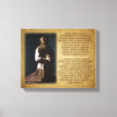 Sint Franciscus van Assisi's Gebed Canvas Afdruk (Voorkant)