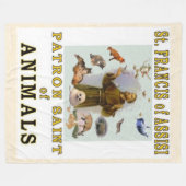 SINT FRANCISCUS van ASSISSI Fleece Deken (Voorkant (Horizontaal))
