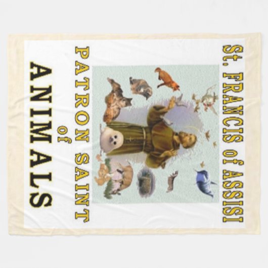 SINT FRANCISCUS van ASSISSI Fleece Deken (Voorkant (Horizontaal))